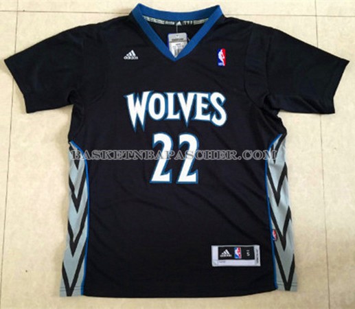 Maillot Manche Courte Minnesota Timberwolves Wiggins Noir
